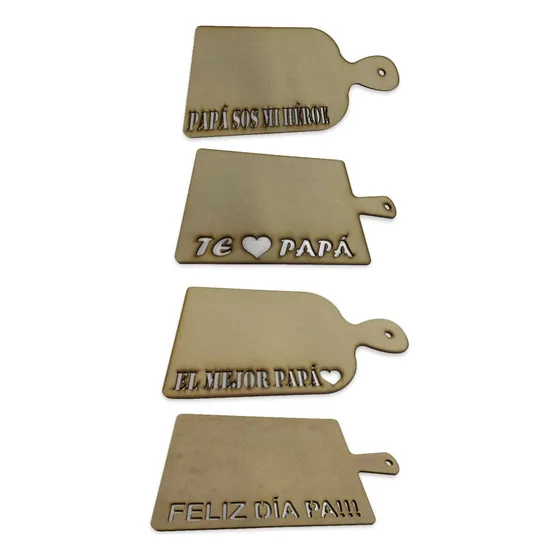 Tabla Fibrofácil 3mm Feliz Día Papá Picada Regalo Chica X12u