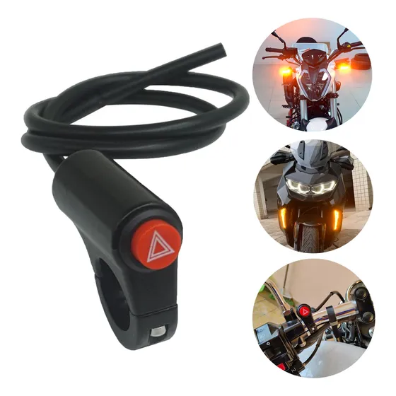 Botón Interruptor Luces Intermitentes Moto Mandos Aluminio