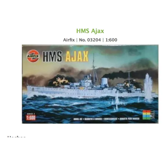 Crucero A Escala 1:600 Airfix Hms Ajax