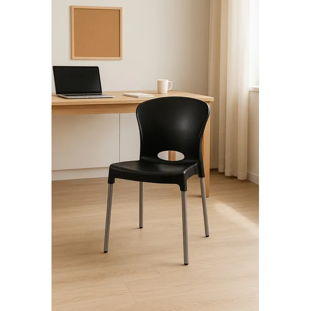 Silla De Comedor Gemplast Zafiro X 6 Negras