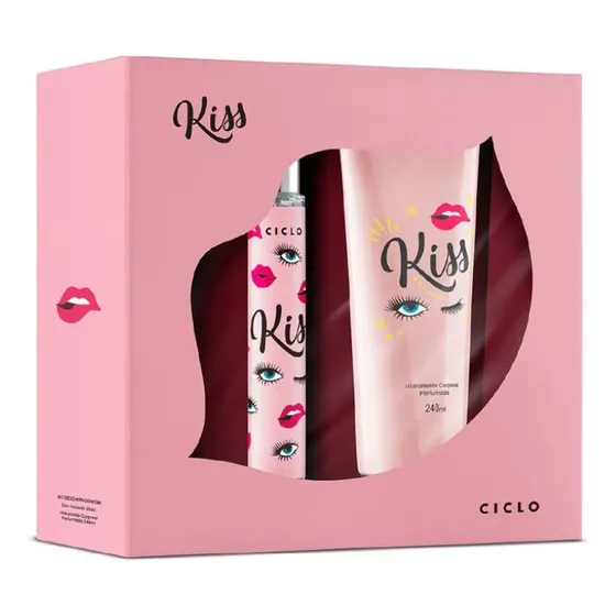 Kit Loção Hidratante Kiss 240ml + Perfume Kiss 30ml - Ciclo
