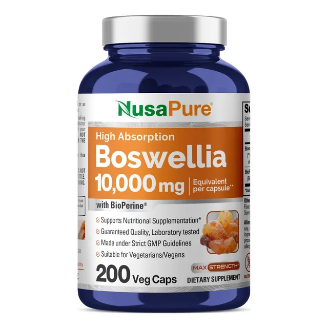 Suplemento Nusapure Boswellia Serrata 10.000 Mg 200 Cápsulas
