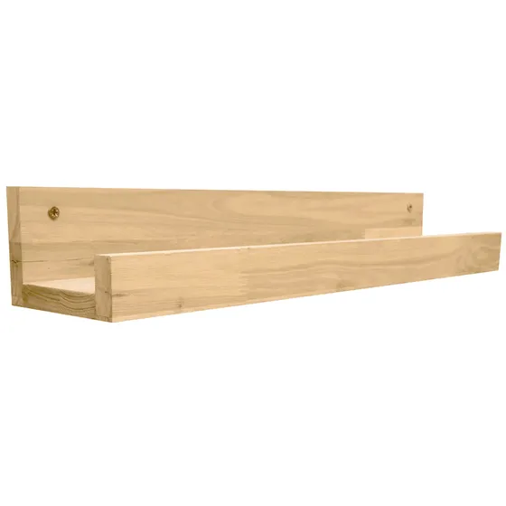 Estante flotante Mamut Nórdico natural pino - 60cm x 7cm x 12cm y 1.8cm de espesor