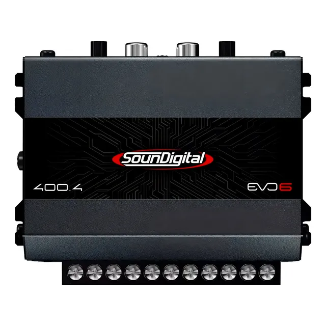 Módulo Amplificador Soundigital 400.4 Evo 6 Classe D 4 Canais 4 Ohms - Canal 2 Ohms E Bridge 4 Ohms Sd 400w Rms 4c Potência Som Automotivo Carro Moto SUV 400 Wrms Sd400.4 Sd400x4 Sd400.4-4 Sd 400.4-4
