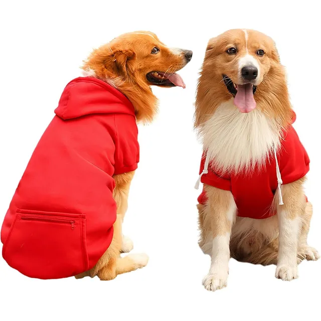 Suéter Buzo Con Capucha Y Cierre Ropa Cálida Para Mascotas ©