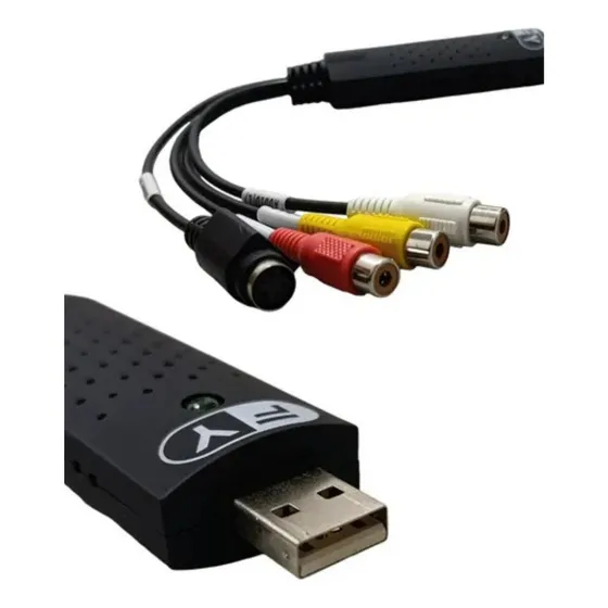 Placa Captura Vídeo Easycap Usb 2.0 Conversor Digital Vhs