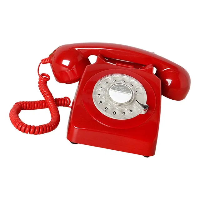 L Vintage Teléfono Giratorio Europeo Decorativo Con Timbre