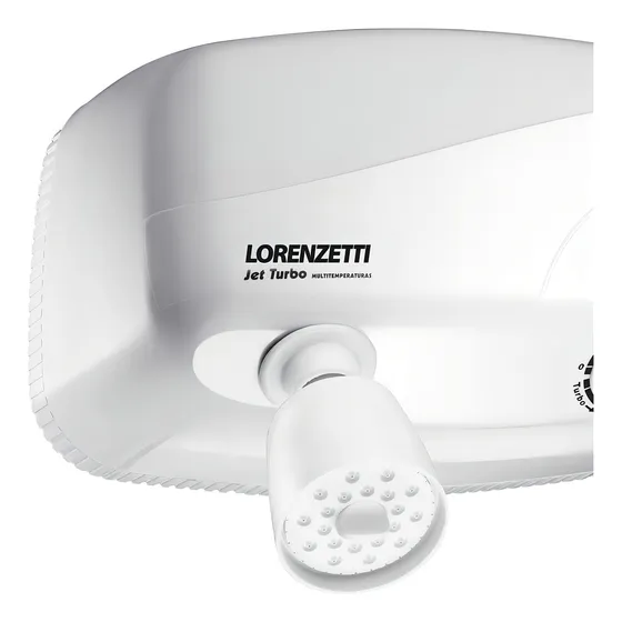 Chuveiro elétrico de parede Lorenzetti Jet Turbo Multitemperaturas branco 7.8kW 220V