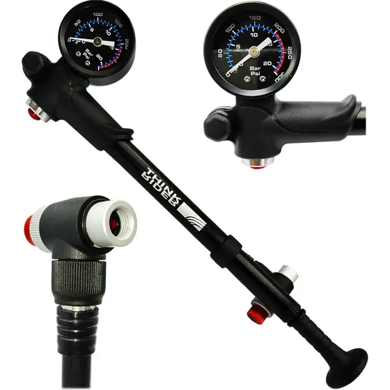 Inflador Bomba Suspensión Think Rider Manómetro 300psi