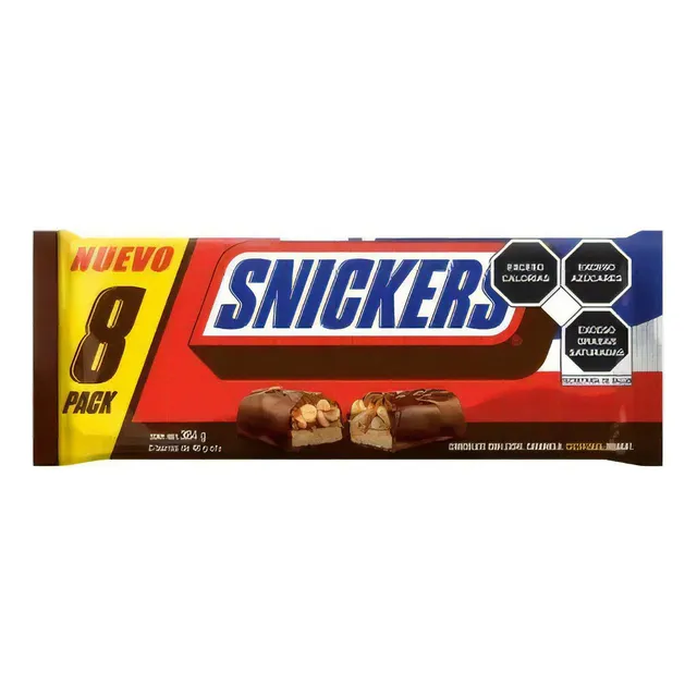 Chocolate Snickers 8 Piezas De 48 G C/u