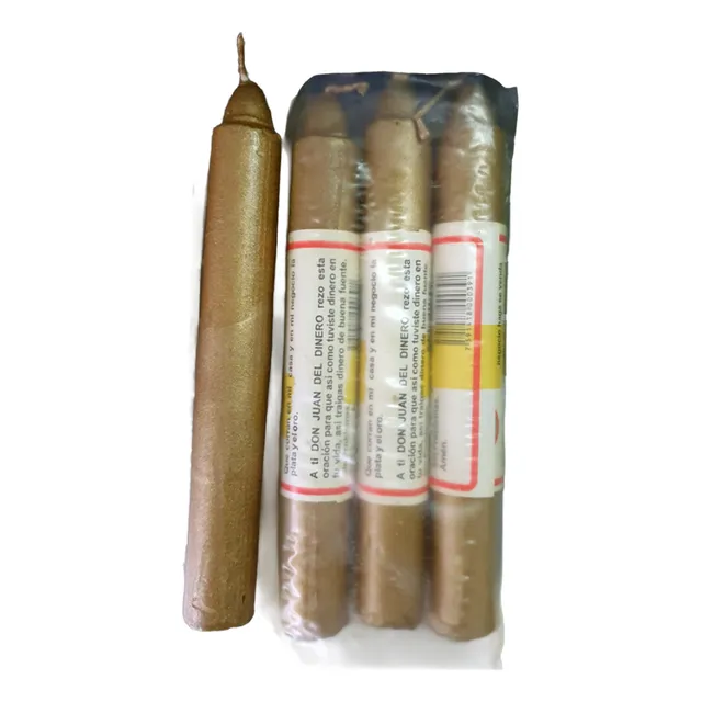 Velas Doradas - Don Juan Del Dinero - 4 Pack