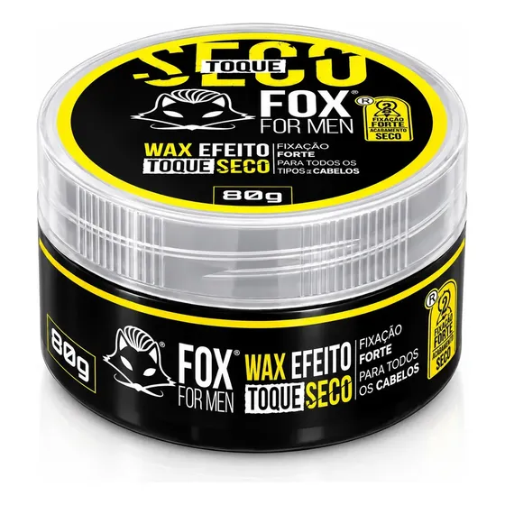 Pomada Modeladora Toque Seco Pote Cinza Fox For Men 80g Uv
