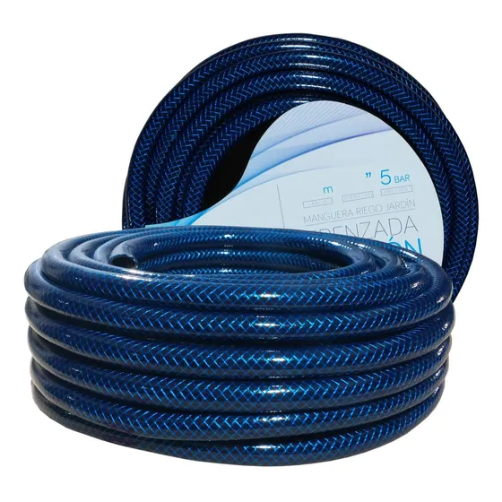 Manguera Riego Presion 3/4 X 25 Mts. Reforzada Azul Solyon C