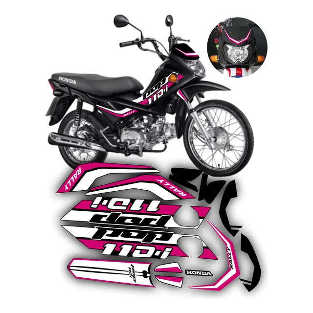 Kit Faixas Adesivos Pop 110i 2016 A 2022 Edição Exclusiva