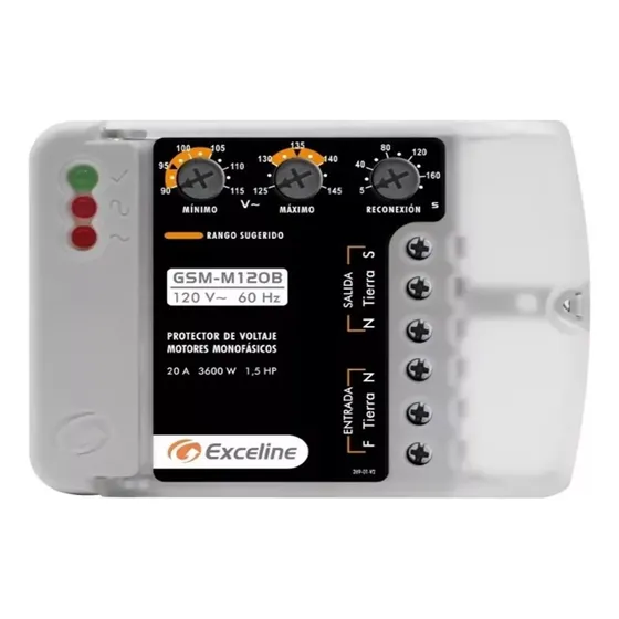 Protector De Voltaje 120v Motor Bomba Puerta Monofasico