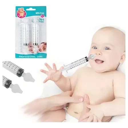 Jeringa Aspirador Nasal Limpiador Para Bebé Niños Limpieza Nasal 2 Unidades