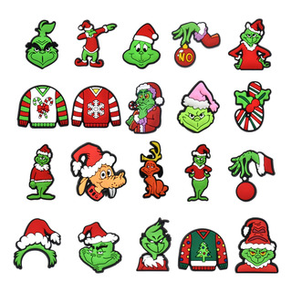 20pines Broches Para Crocs De Santa Claus Grinch Shoe Charm 20pines Broches Para Crocs De Santa Claus Grinch Shoe Charm