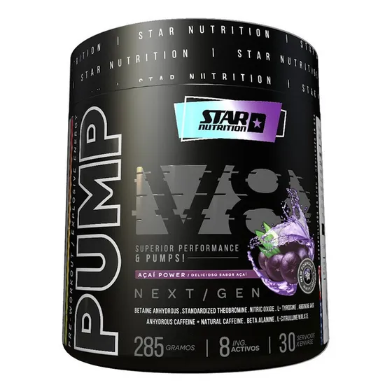 Pre Entreno Pump V8 Next Gen Star Nutrition X 285 G