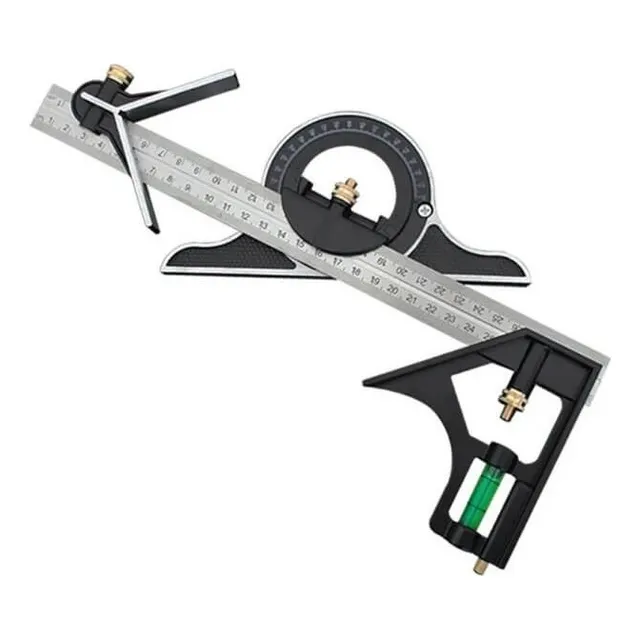 Escuadra Combinada Corrediza Transportador 3 En 1 Ruhlmann Color Gris Oscuro