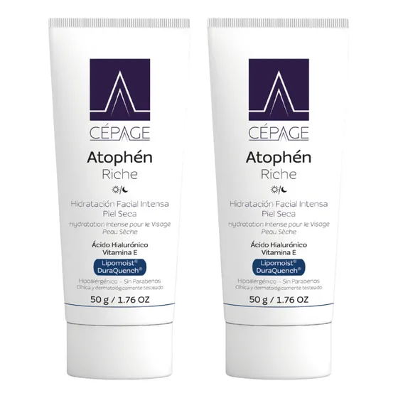 Combo X2 Cepage Atophén Riche Crema Facial Hidratante 50gram Momento De Aplicación Día/noche Tipo De Piel Sensible