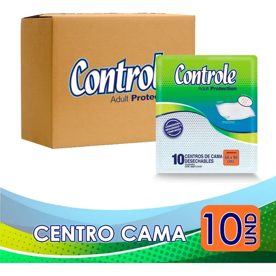 Centro De Cama Desechables Controle 10 Unidades Bulto 6 Unds