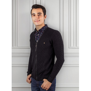 Sueter Con Media Camisa Frontal Integrada Moderno Black 306 Sueter Con Media Camisa Frontal Integrada Moderno Black 306