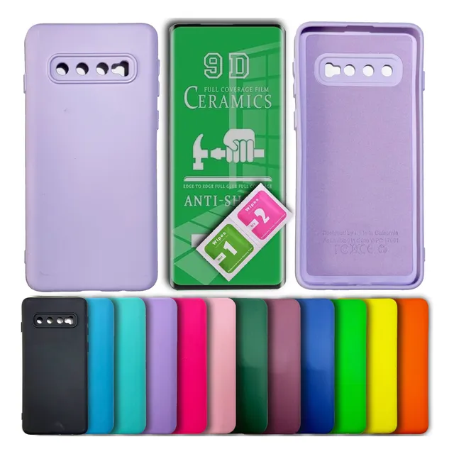 Película 3d + Capa Silicone Anti Impacto Para S10 / S10plus
