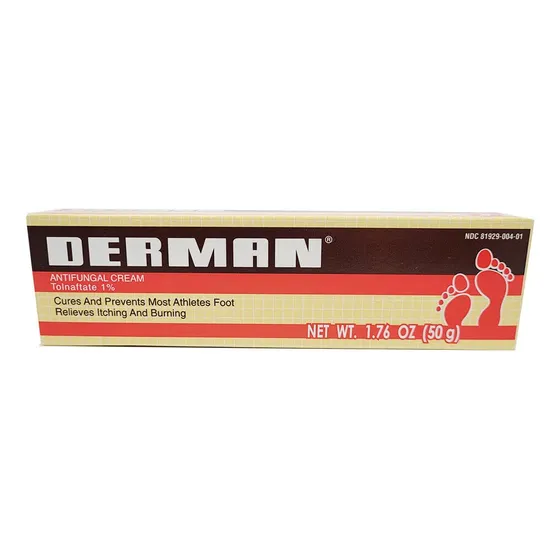 Crema Antimicótica Derman 50 Ml Para El Tratamiento Del Pie