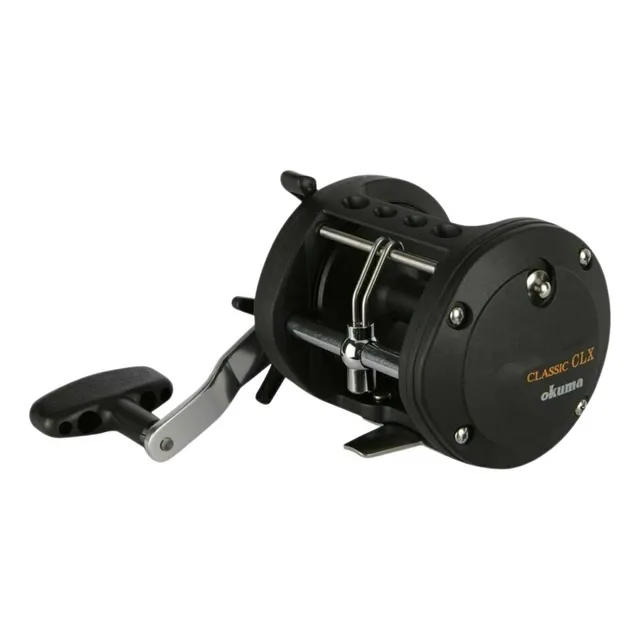 Carrete Okuma Classic Clx-300la Para Trolling Color Negro Lado De La Manija Derecho