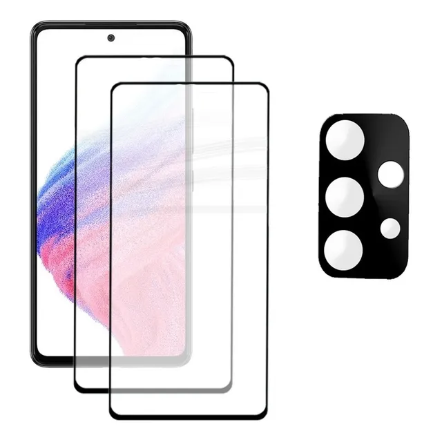 2x Película Vidro + Câmera 9d 3d Para Samsung Galaxy A53 5g