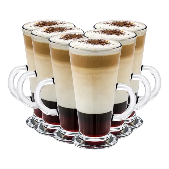 Tazas De Cafe Capuccino Conico 260ml X6 Unidades Color Blanco