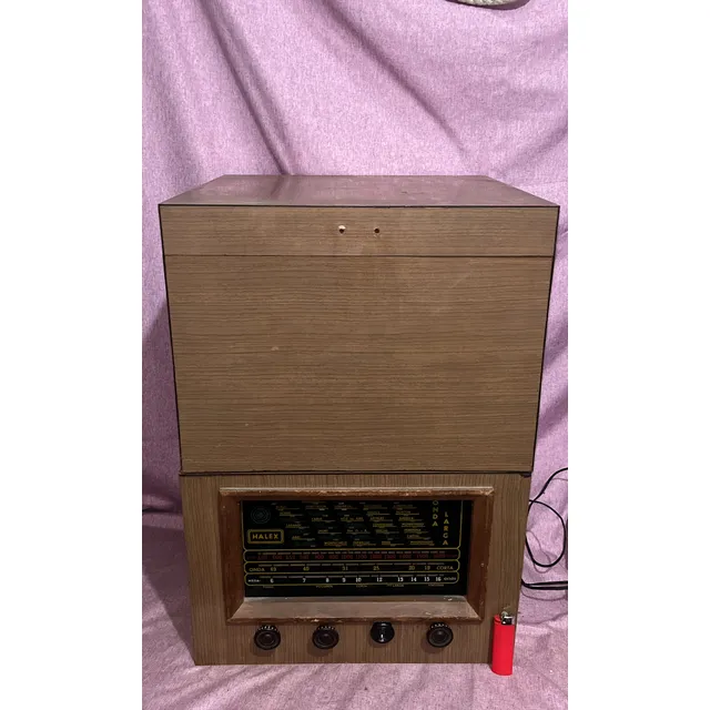 Tocadiscos Y Radio Halex Antiguo Encastrados Cajas De Madera
