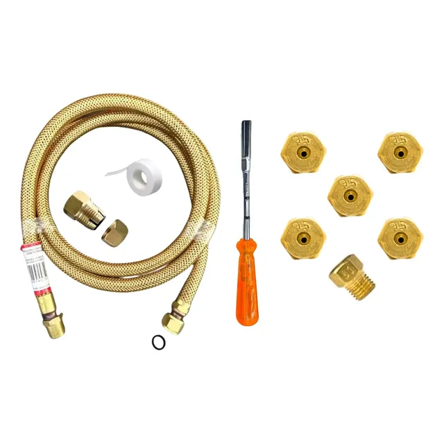 Kit Completo Conversão Bico Injetor Fogão P/ Gás Encanado