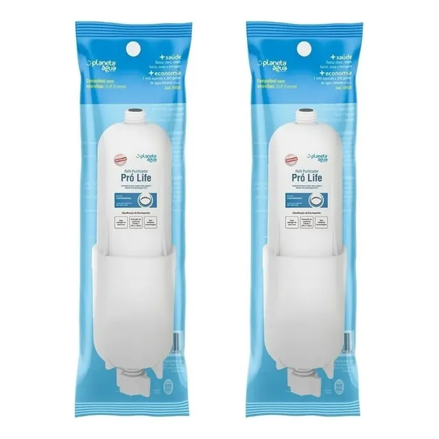 Kit 2 Refil Filtro Vela Planeta Água Compatível Soft Everest