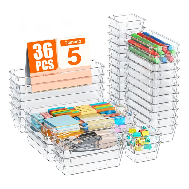 Set 36 Organizador Separador Cajones De Oficina Escritorio