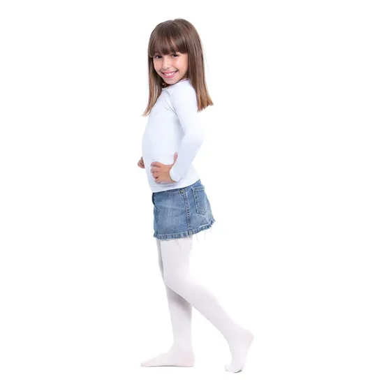Medias Panty Lycra Nena Opaquitas Cocot Art. 902 Blanco 6