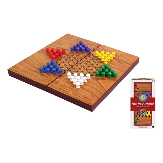 Juego De Mesa Damas Chinas De Madera Plegable Ambassador