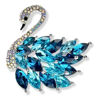Broche Prendedor Cóctel Para Mujer En Forma De Cisne Cristal Broche Prendedor Cóctel Para Mujer En Forma De Cisne Cristal