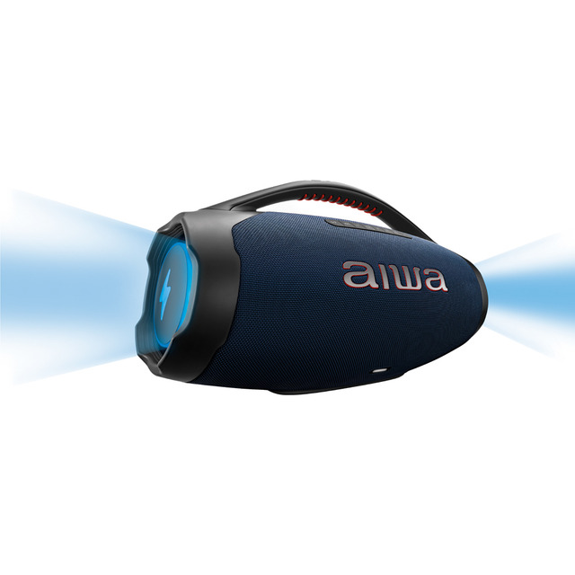 Caixa De Som Boombox Plus Aiwa Bbs-01-lbl 200w Bluetooth 30h Ip66 Usb Rgb