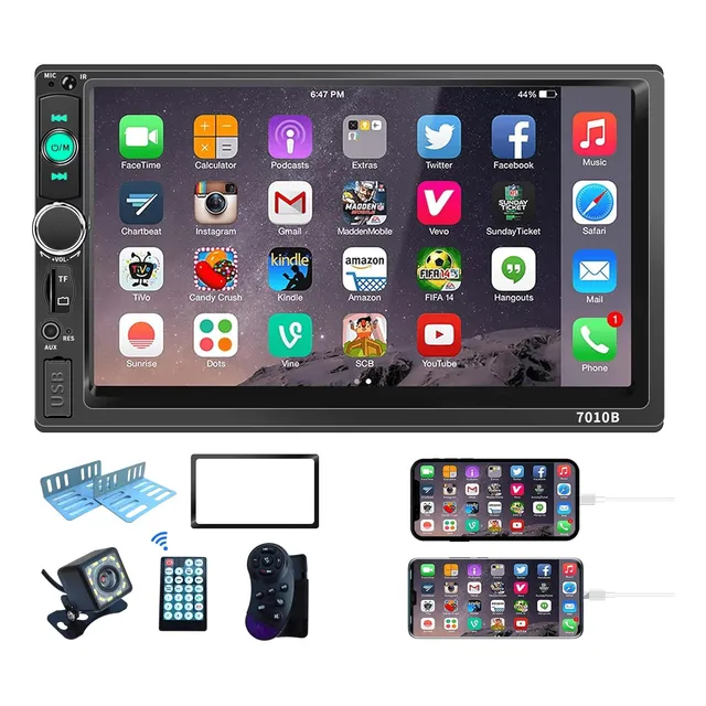 Estéreo Para Auto Mirror Link 7 Pantalla 7010b Con Cámara