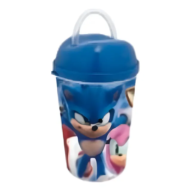 Vaso Pitillo Temáticos Sonic Para Cumpleaños