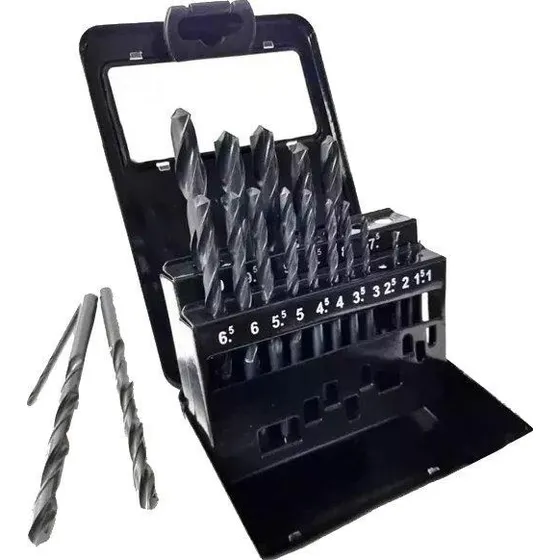 Set Juego Mechas Acero Rapido 19 Pzs Metal 1 A 10 Lusqtoff