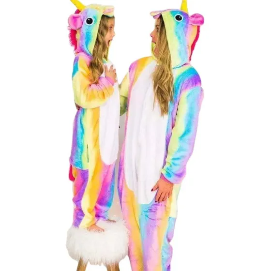 Pijama De Unicornio Multicolor Para Adolescentes Y Adultos