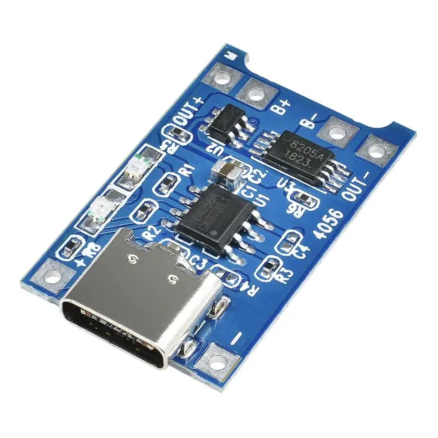 Cargador Baterias Lithio/lipo 18650 C/protector Tp4056 Usb-c