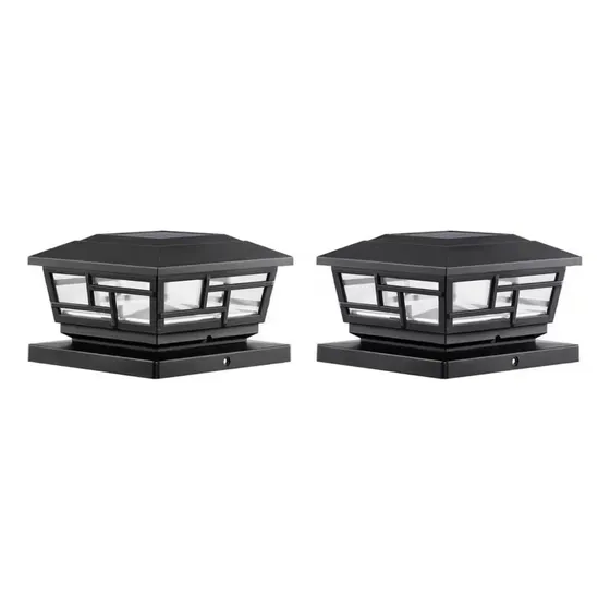 Tapa De Poste Solar Para Exteriores De 3.5'' 2 Piezas