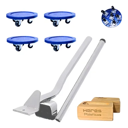 Conjunto 7pcs Elevador Móveis Pesados Roller Movimento 200kg 127/220v