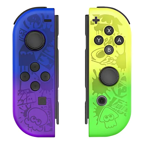 Controles Joy-Con 2 (l)/(r) em azul claro/vermelho claro