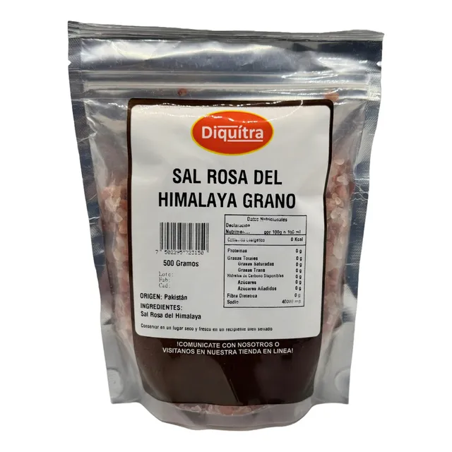 Sal Del Himalaya Orgánica En Grano Natural 500 Gramos