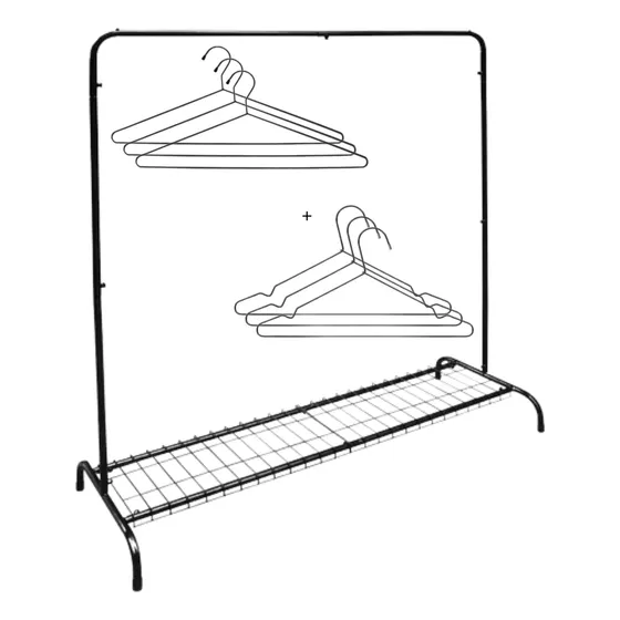 Arara Cabideiro Sapateira Roupa Grande Quarto Loja 6 Cabides