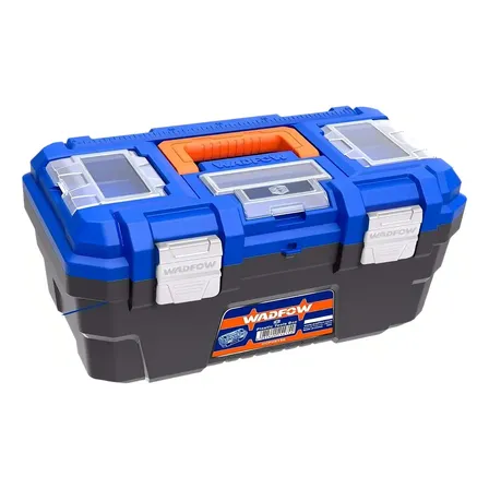 Caja De Herramientas 16 Pulg Con Bandeja Wadfow Wtb3316 Color Azul y Naranja